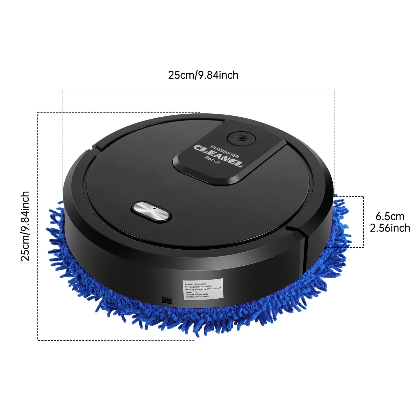 Intelligent Mop Robot - 2 in 1 Wet and Dry Robot for Wooden and Tile Floors, Quiet (60 dB), 30 Minutes Operating Time. Best cleaning technology for the year