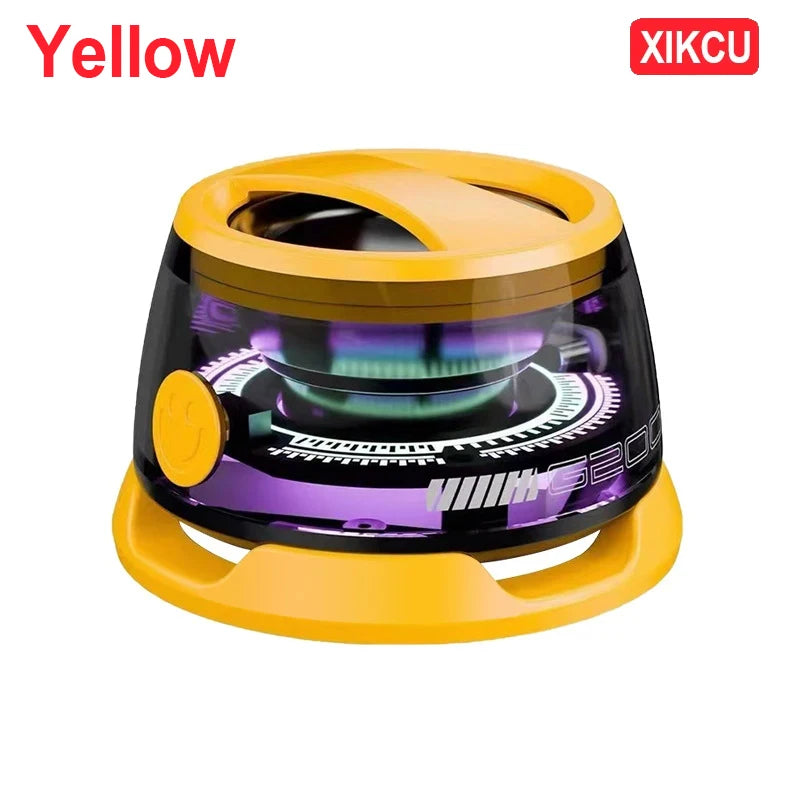 Mini Travel Stereo Outdoor Magnetic Bluetooth Speaker Wireless with RGB Color Light and Phone Holder for phones