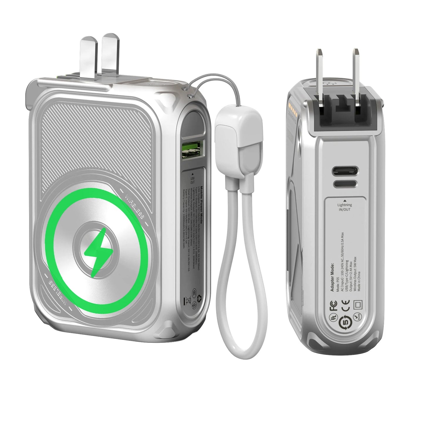 very fast power bank with magnetic charging