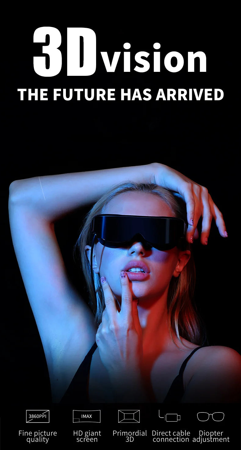 Factory hot sell Mobile cinema 3D Movies E633 smart Glasses VR Virtual Reality video glasses