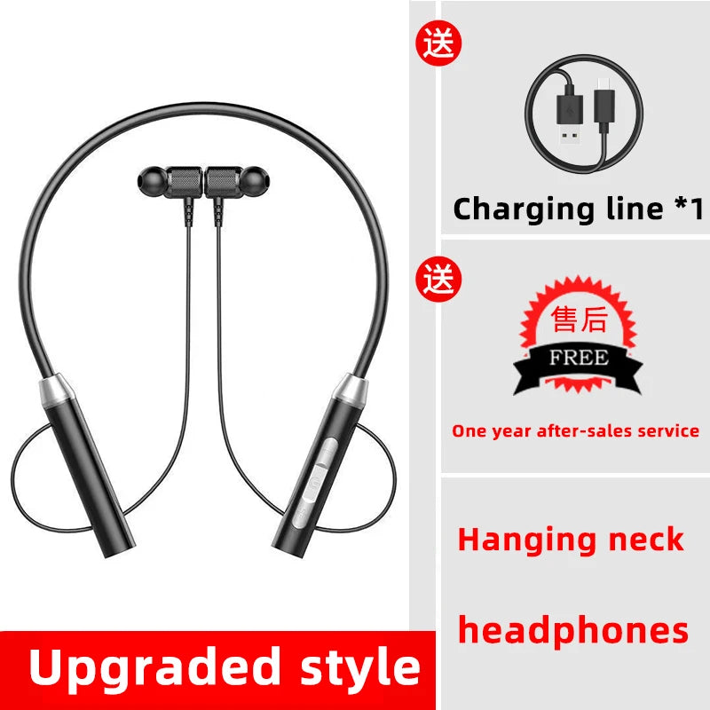 Wireless Bluetooth Earphones Neckband Headphones with led display