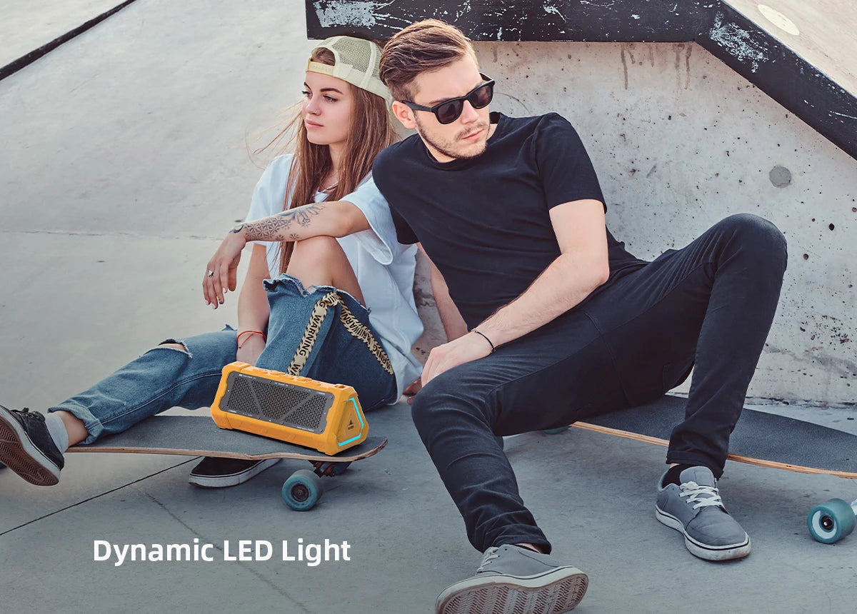 MLOVE P3 Outdoor Bluetooth Speaker, 40W Output Power Bluetooth 5.3, RGB Speaker Lights