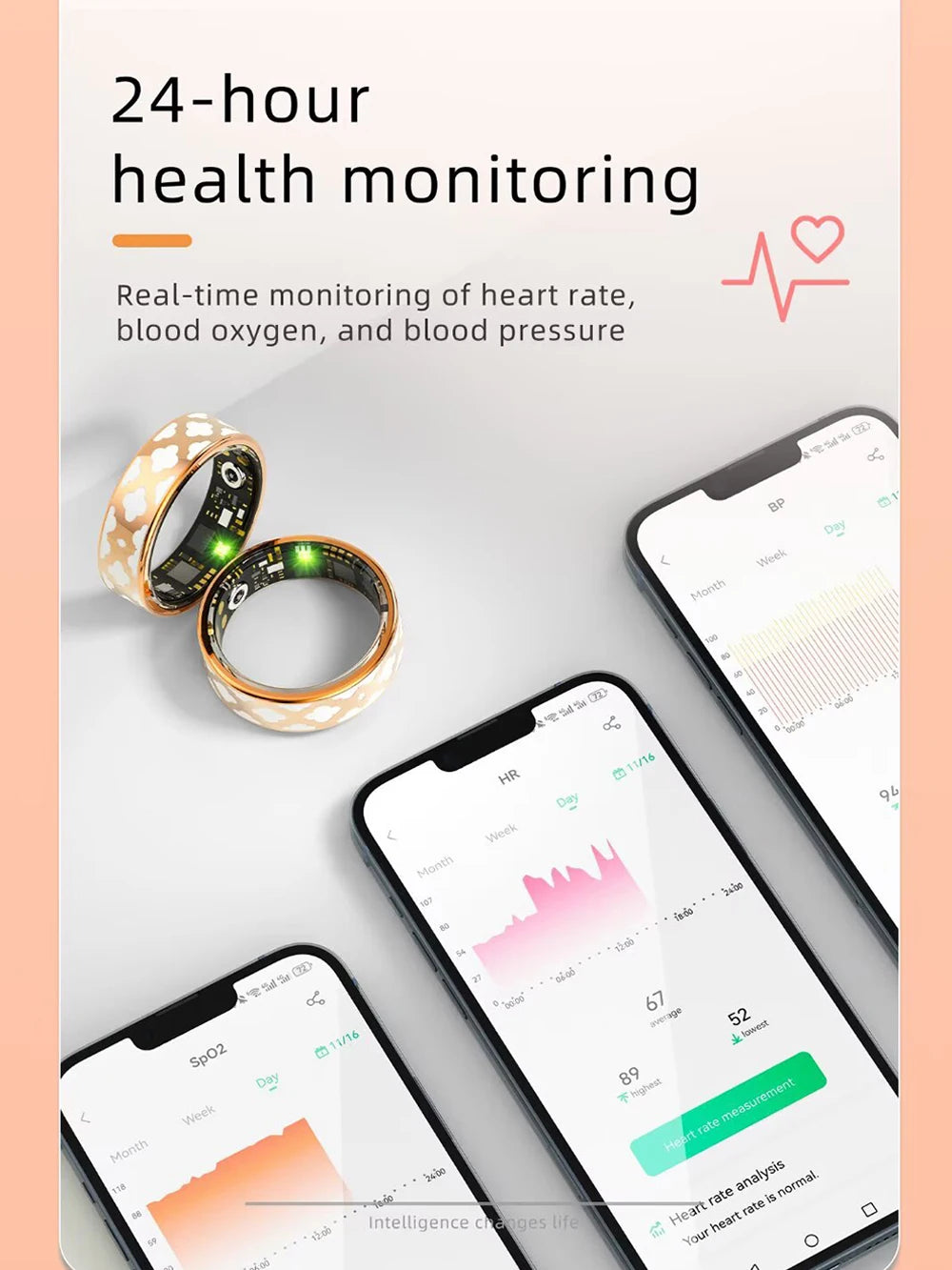 Enamel Color Craftsmanship Smart Ring