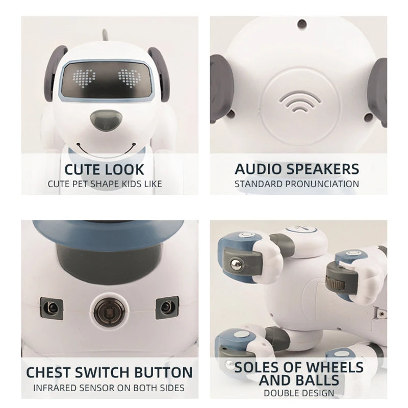 Intelligent Remote Control Robot Dog Electronic Stunt Voice Command Programmable Touch-sense Music Song Children's Toys for Boys