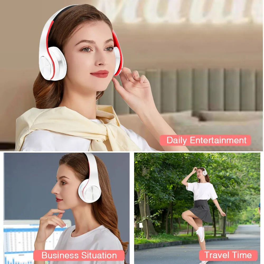 Headphones Stereo Foldable Sport Earphone Microphone Headset
