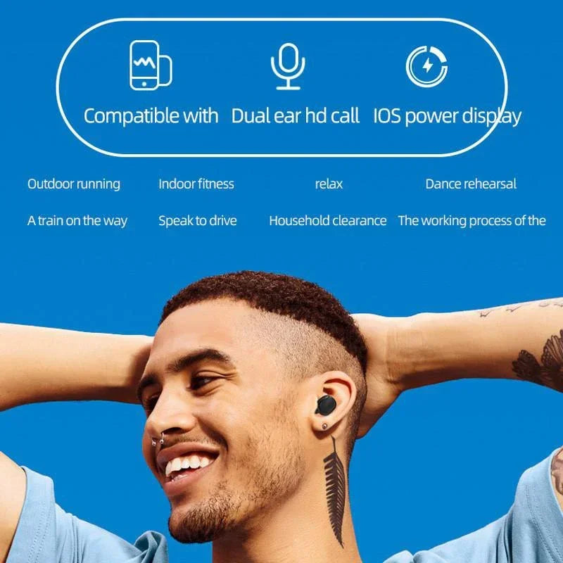 2025 original TWS A6s headset wireless earphones Bluetooth headphones 5.0 Sport stereo Fone Bluetooth earbuds for Xiaomi Huawei