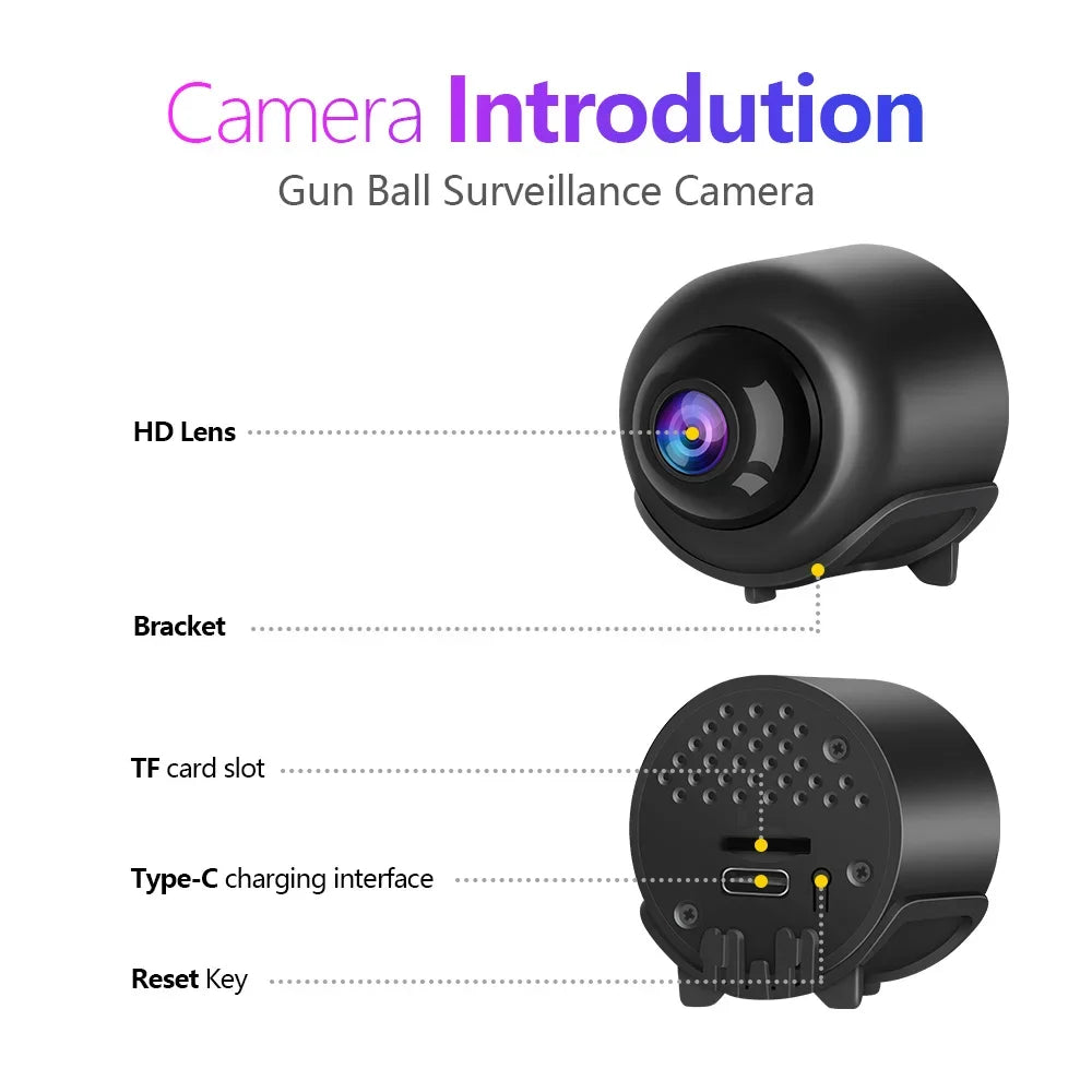 New Mini Camera 2024 X5 Intelligent WiFi Mini  Camera Home Indoor Night Vision Safety Protection Audio Video Recorder