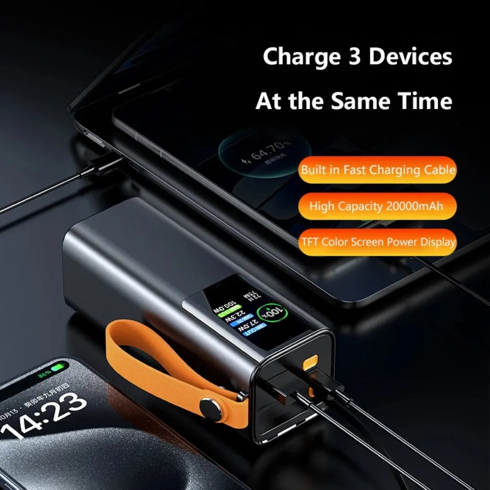 100W 80000mAh Power Bank Portable PD External Battery LED Power Bank for laptops Fast Charge Power Station