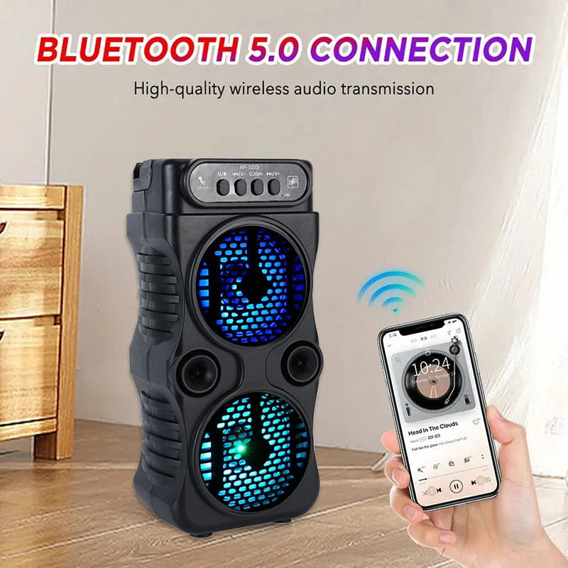 Outdoor Portable Wireless Speaker Dual for Dancing Party Family Karaoke
