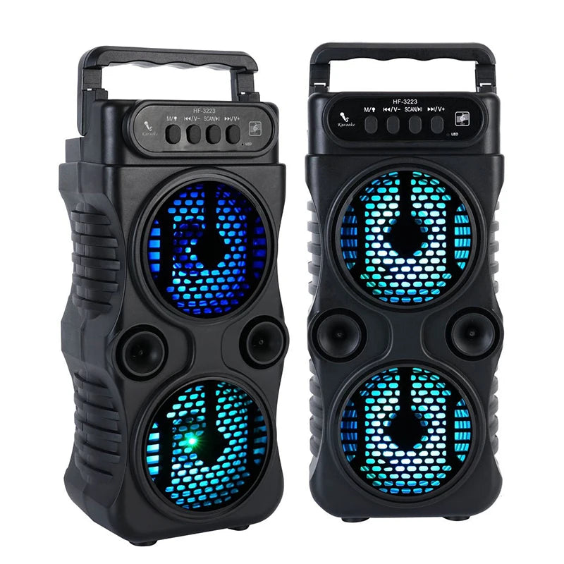 Outdoor Portable Wireless Speaker Dual for Dancing Party Family Karaoke