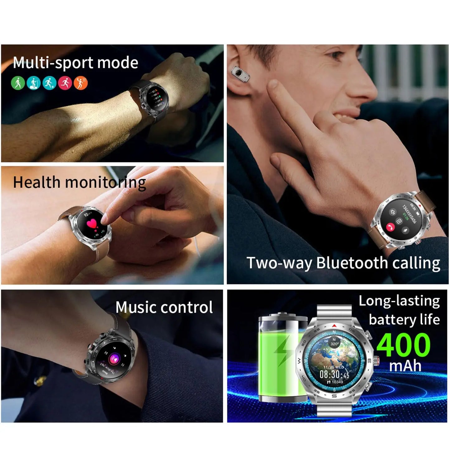 2025 New Smart Watch future design with wireless headset