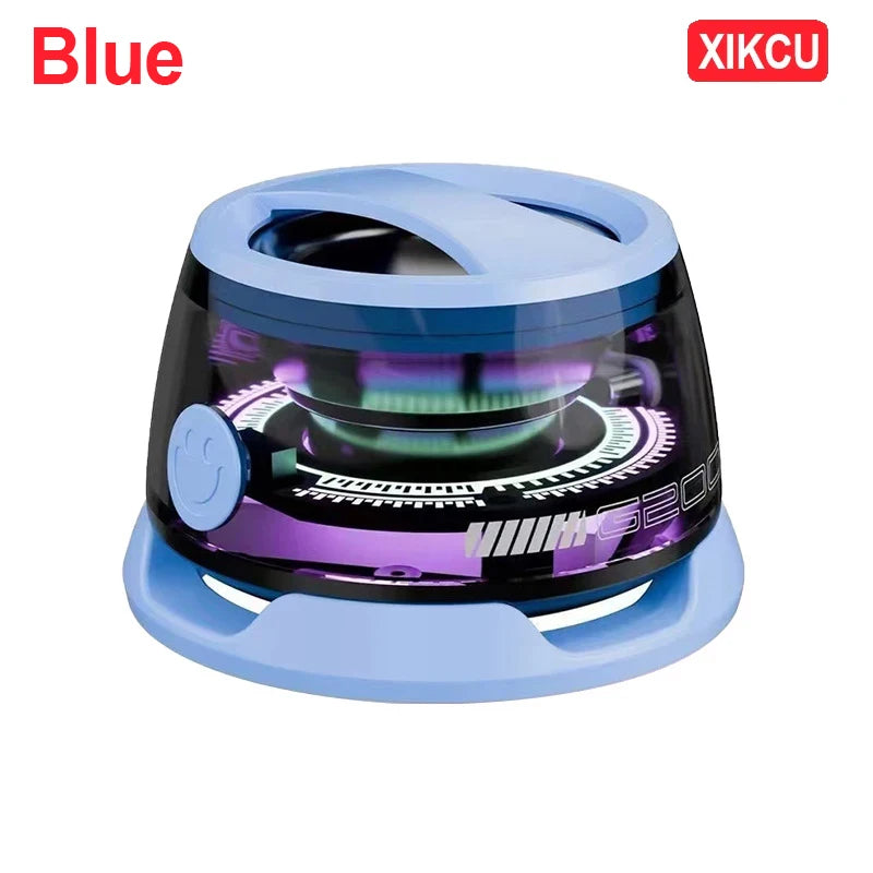 Mini Travel Stereo Outdoor Magnetic Bluetooth Speaker Wireless with RGB Color Light and Phone Holder for phones