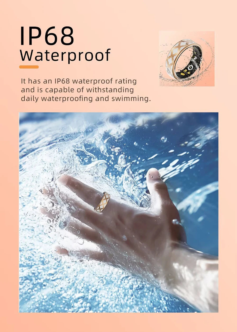 Enamel Color Craftsmanship Smart Ring