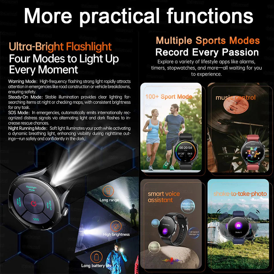 2025 New For HUAWEI Health MonitorUric Acid Blood Pressure Blood oxygen Body Analysis Smart Watch ECG+PPG Clock Smartwatch Men