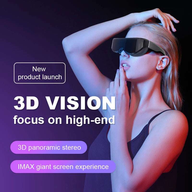 3D IMAX Glasses Headset Giant Screen Stereo Cinema Wide Screen Portable Movie Game Display Video 3D VR Virtual Reality Glasses