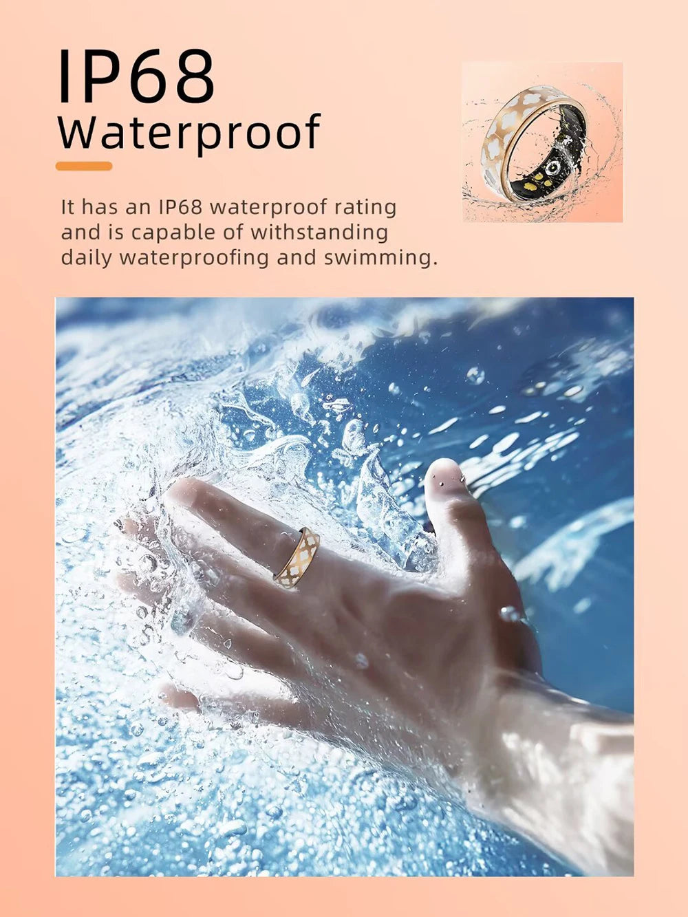 Enamel Color Craftsmanship Smart Ring