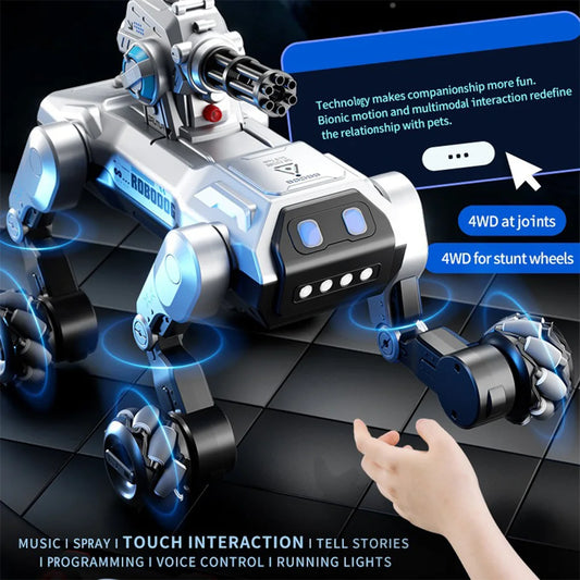 Intelligent Robot Dog Gesture Induction auto-act coquetry dance Interactive Stunt Music Toy RC Stunt Machine Dog Kid Gift