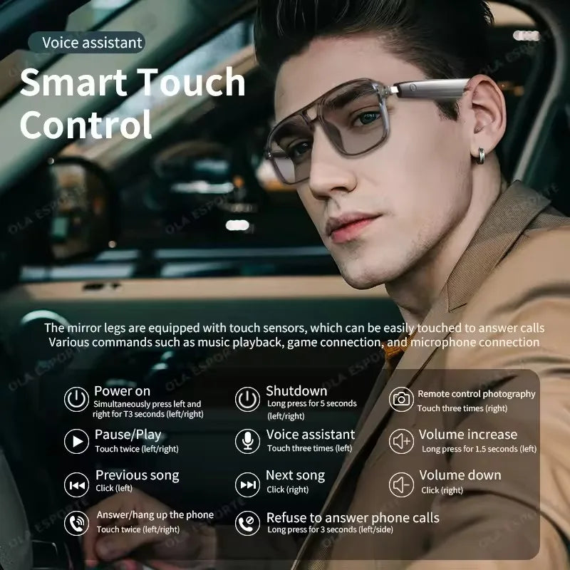 Smart Sunglasses with music , Camera , VIDEO , Gaming , Voice  Assistant , calling