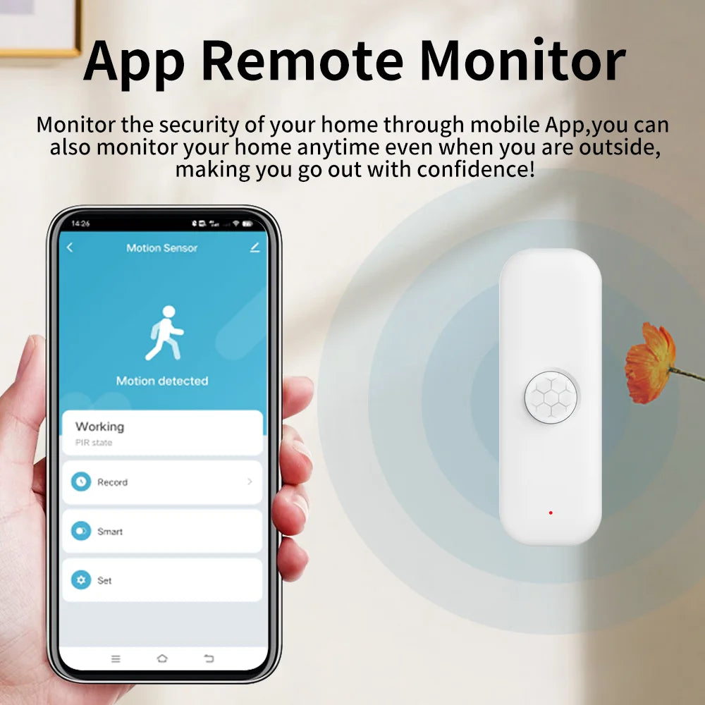 WiFI Motion Sensor PIR Smart Human Body Home Burglar Sensor APP Remote Control Via Smart Life For Smart Home Support Alexa
