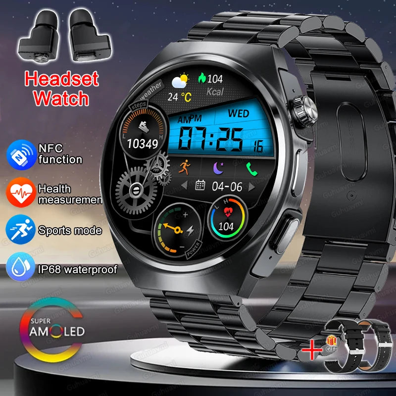 For Xiaomi New 2 in 1 Smart Watch With Earbuds Smartwatch TWS Bluetooth Earphone Heart Rate Blood Oxygen Monitor Sports Watch