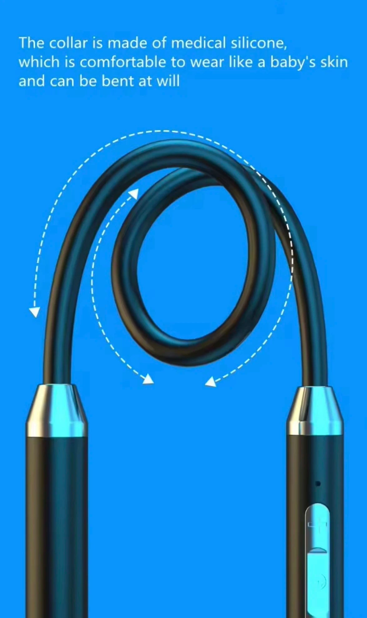 Wireless Bluetooth Earphones Neckband Headphones with led display