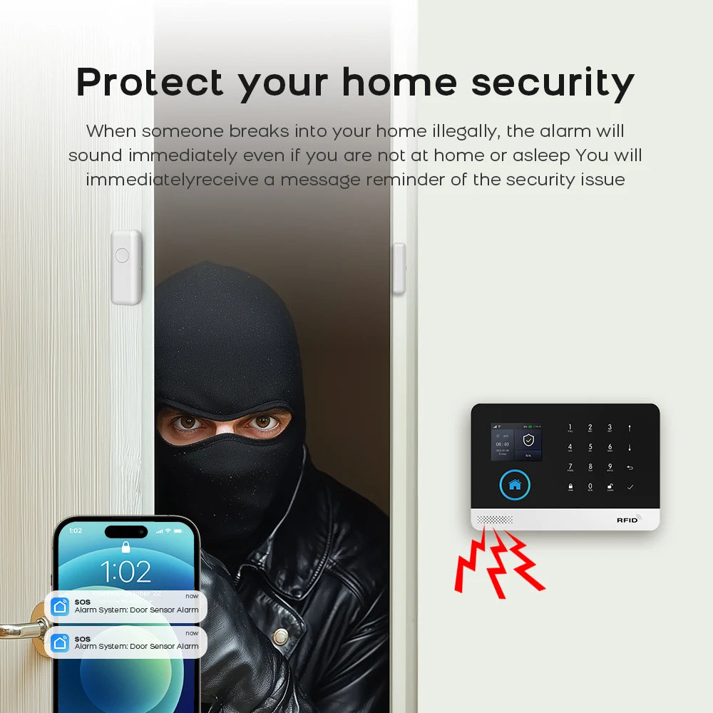 Smart security alarm system to protect your home