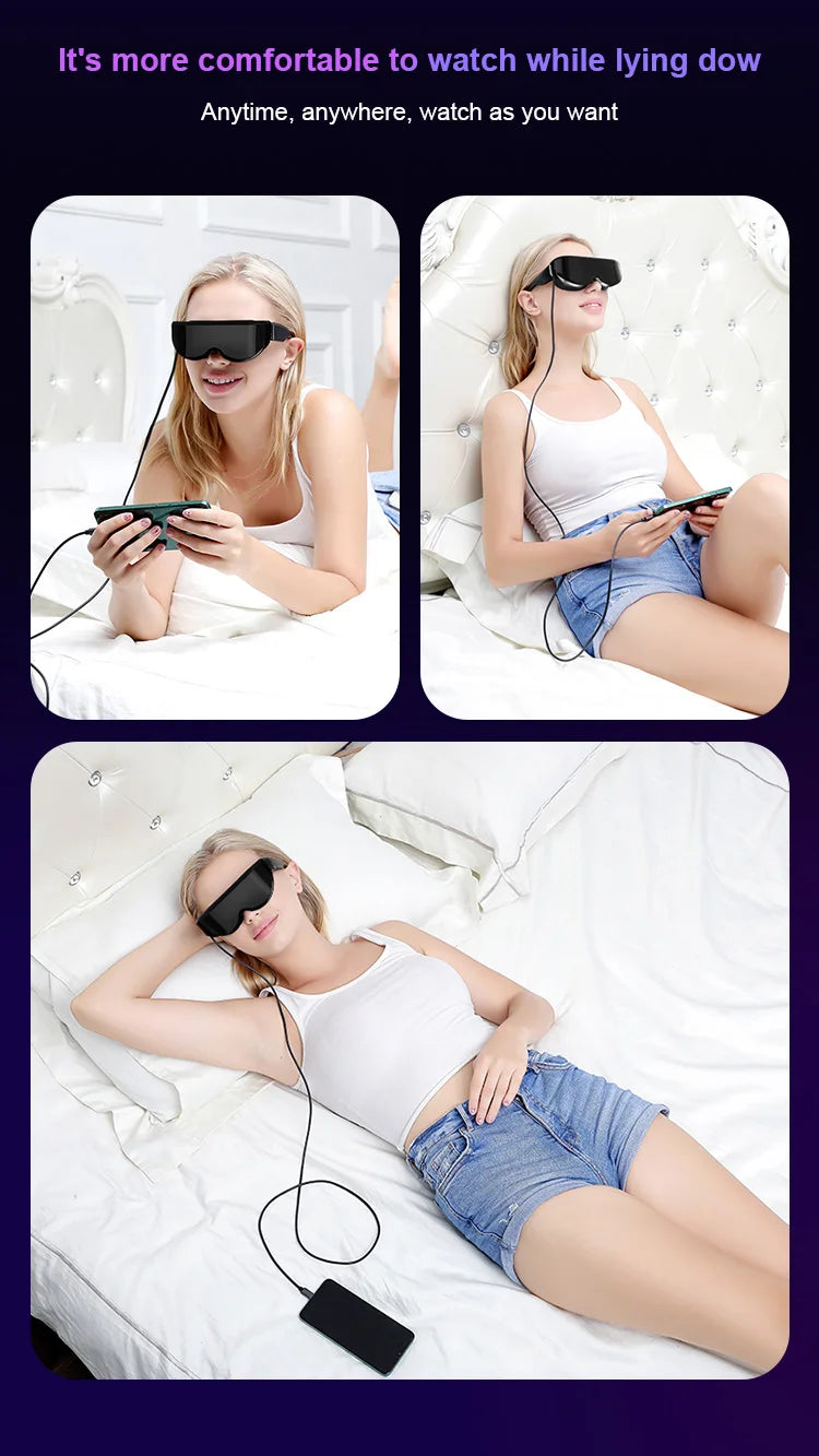 3D IMAX Glasses Headset Giant Screen Stereo Cinema Wide Screen Portable Movie Game Display Video 3D VR Virtual Reality Glasses