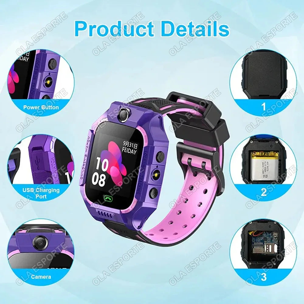 Kids smart watch with sim card and GPS to track your son