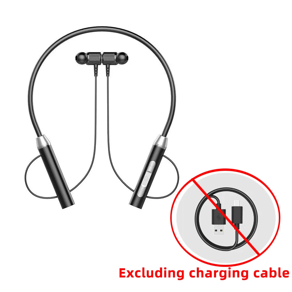 Wireless Bluetooth Earphones Neckband Headphones with led display