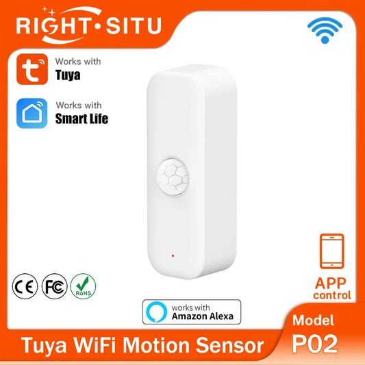 WiFI Motion Sensor PIR Smart Human Body Home Burglar Sensor APP Remote Control Via Smart Life For Smart Home Support Alexa