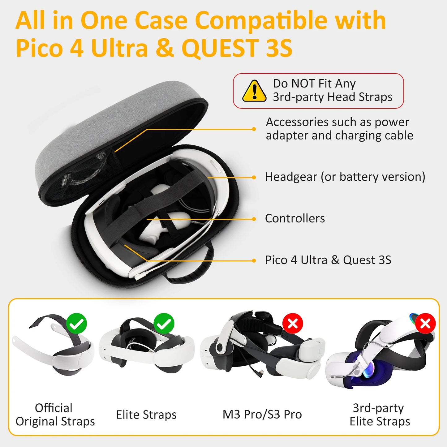 Hard Travel Carrying Case Box for Meta Quest