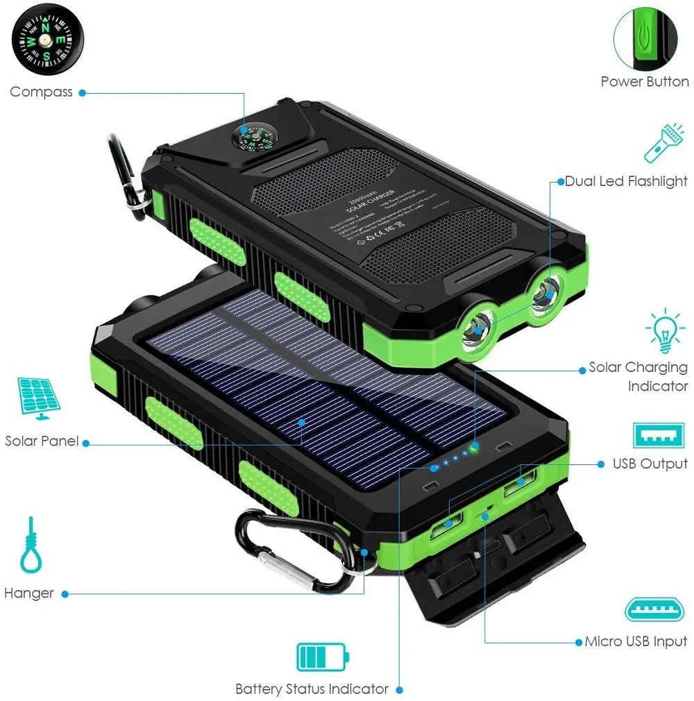 Solar Power Bank 80000mAh excellent for camping
