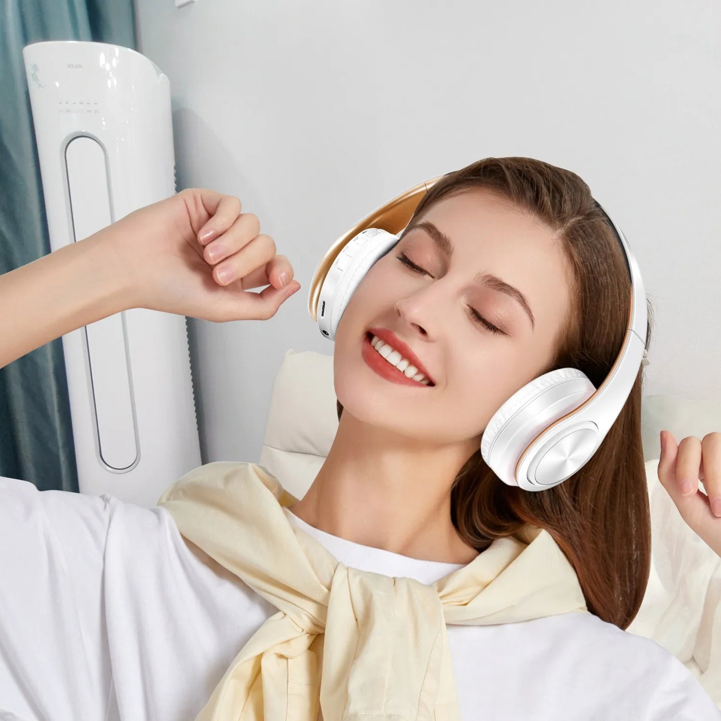 Headphones Stereo Foldable Sport Earphone Microphone Headset