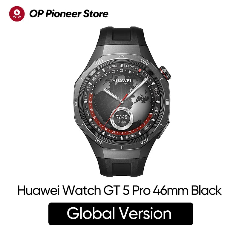 HUAWEI Watch GT 5 Pro 46mm Smartwatch Ceramic and Titanium Watch compatible with iOS and Android 14 days long battery life
