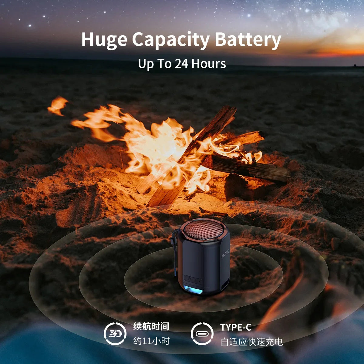 MLOVE Portable Bluetooth Speaker