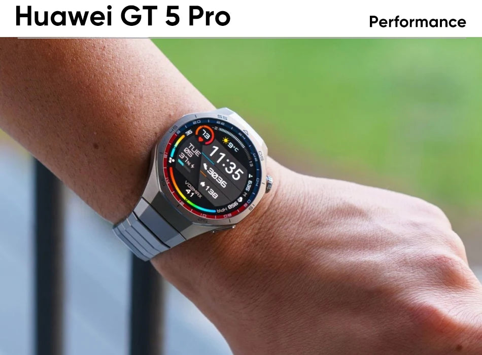 HUAWEI Watch GT 5 Pro 46mm Smartwatch Ceramic and Titanium Watch compatible with iOS and Android 14 days long battery life