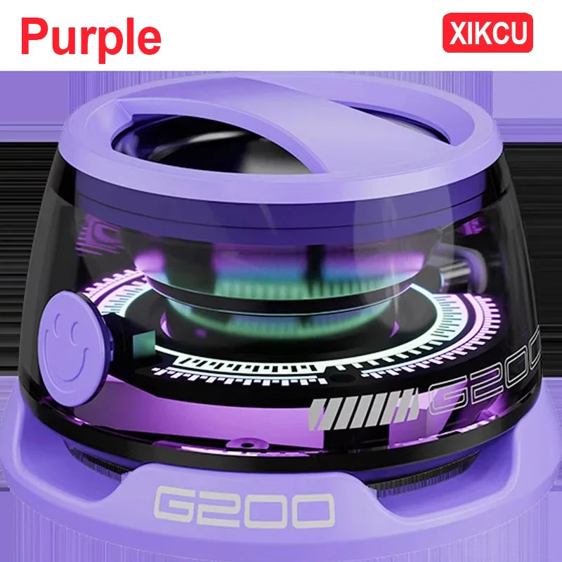 Mini Travel Stereo Outdoor Magnetic Bluetooth Speaker Wireless with RGB Color Light and Phone Holder for phones