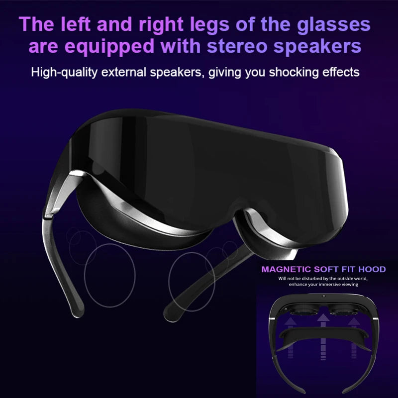 3D IMAX Glasses Headset Giant Screen Stereo Cinema Wide Screen Portable Movie Game Display Video 3D VR Virtual Reality Glasses