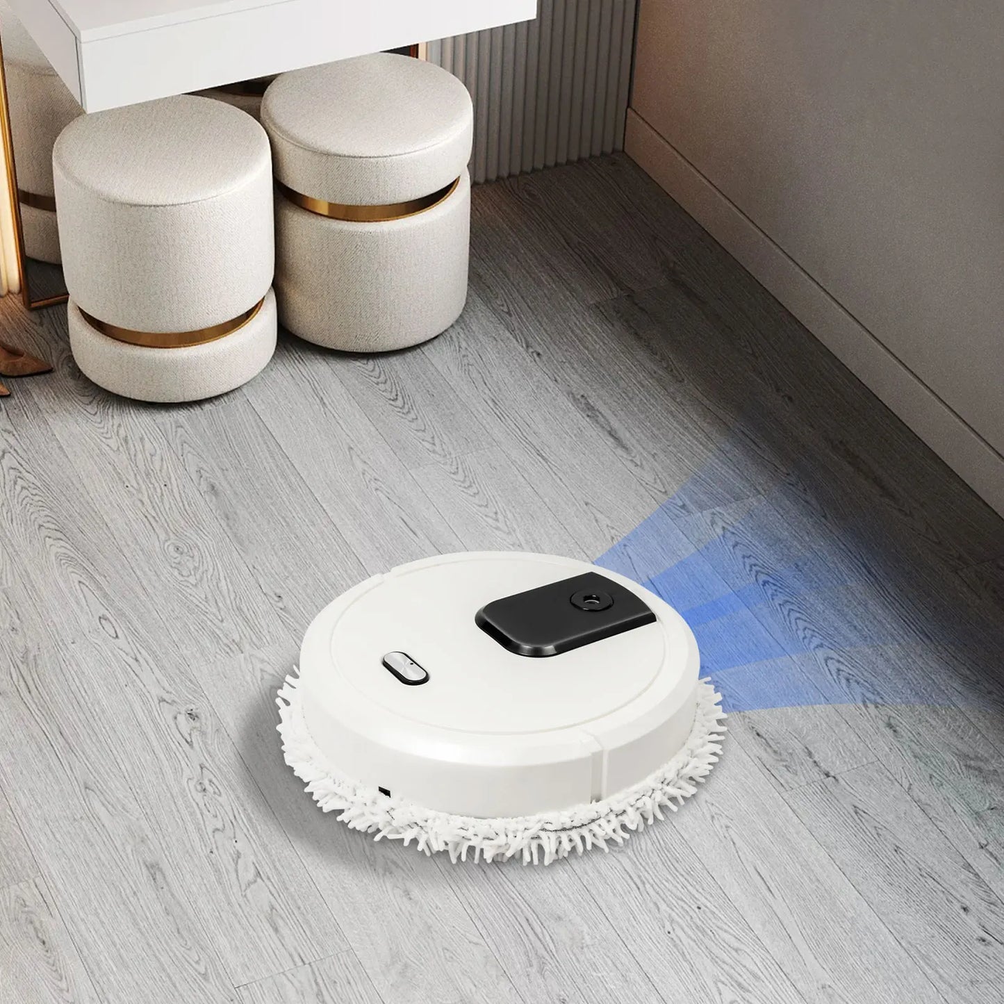 Intelligent Mop Robot - 2 in 1 Wet and Dry Robot for Wooden and Tile Floors, Quiet (60 dB), 30 Minutes Operating Time. Best cleaning technology for the year