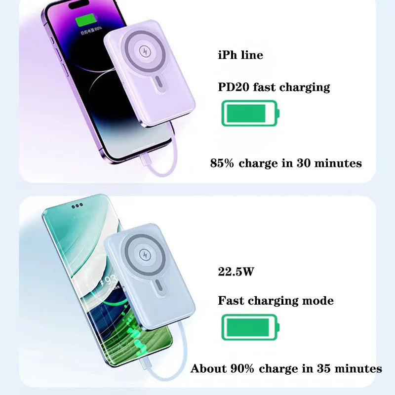 Wireless magnetic power bank 22.5W super fast charging 10000mAh