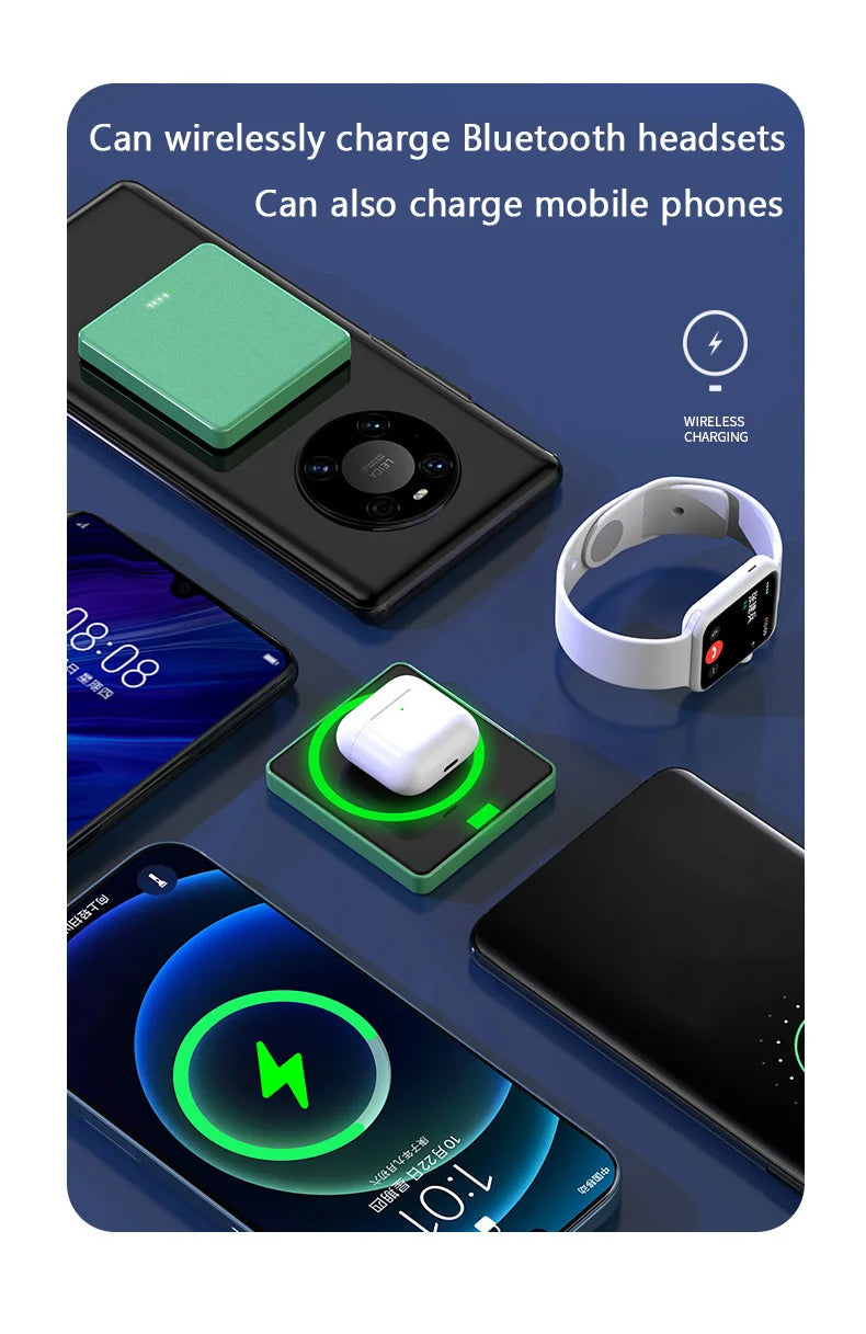 Xilecaly For Magsafe Power Bank 10000mAh Wireless Magnetic PowerBank Ultra Thin External Battery