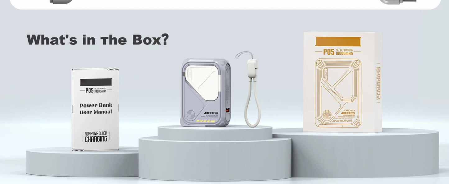 very fast power bank with magnetic charging