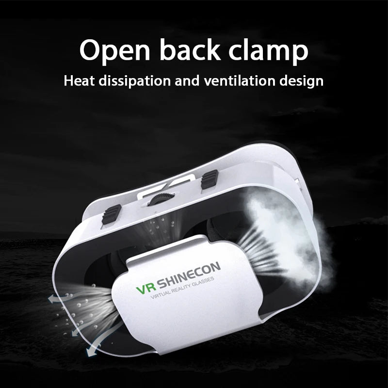 Shinecon VR Glasses 3D Headset Virtual Reality Device Helmet Goggles Lenses