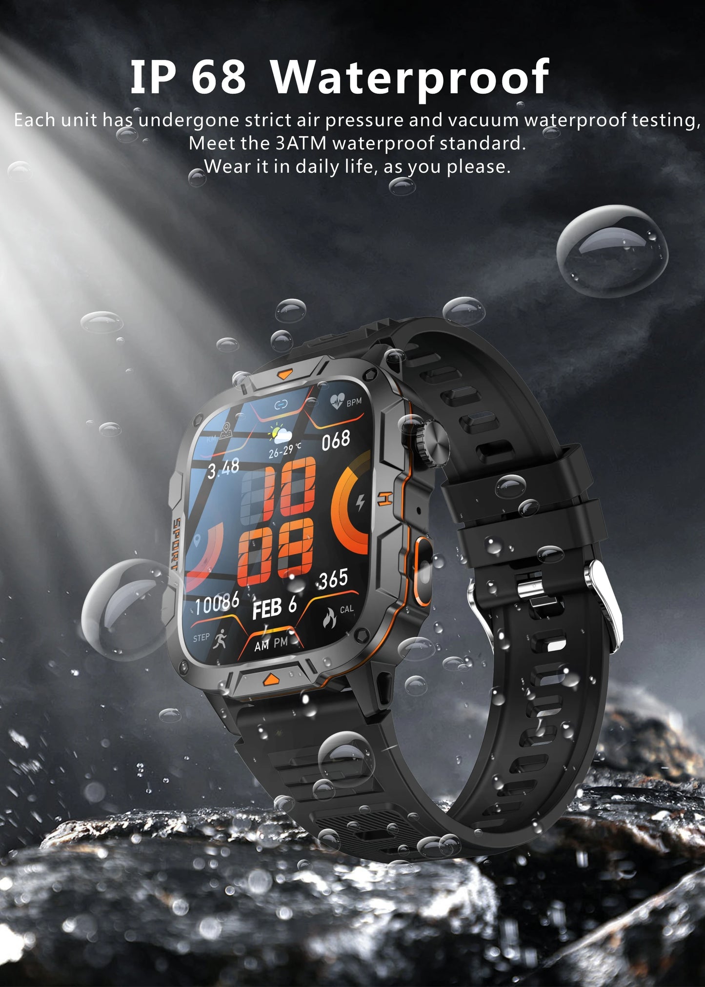 2025 New For Xiaomi Military Grade Smart Watch Men.
